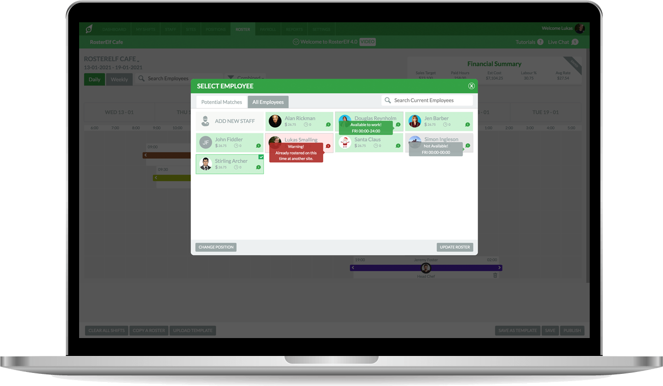 Roster by Skillset Rostering Software RosterElf